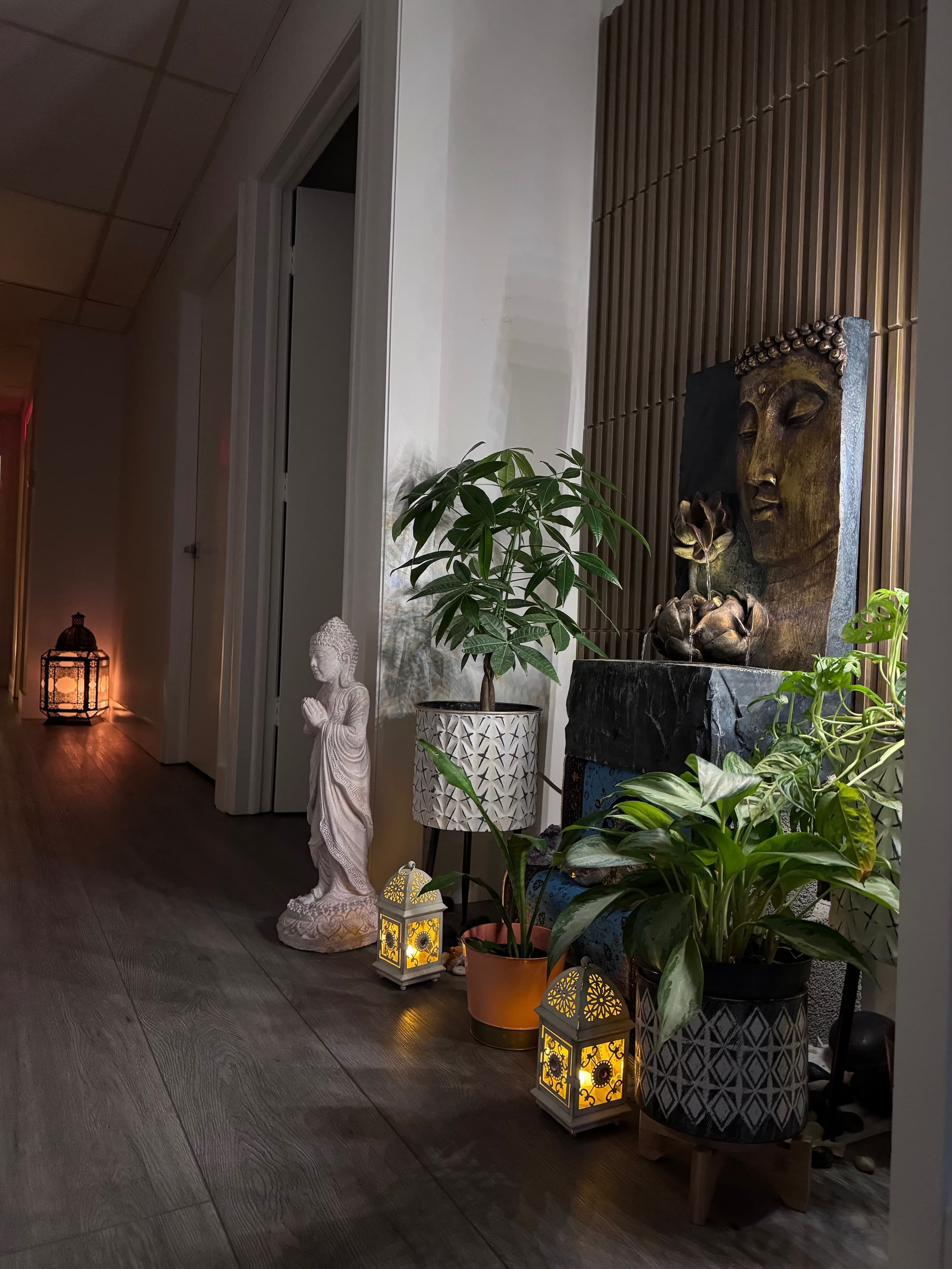 Hallway with decor